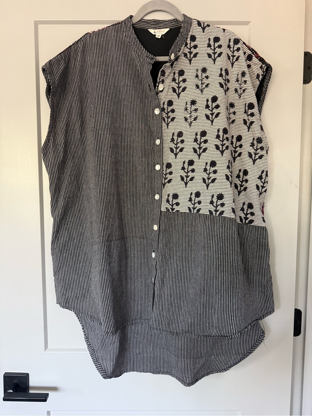 Marketplace Handwork of India Patchwork Tunic Shirt Blouse - size 1W